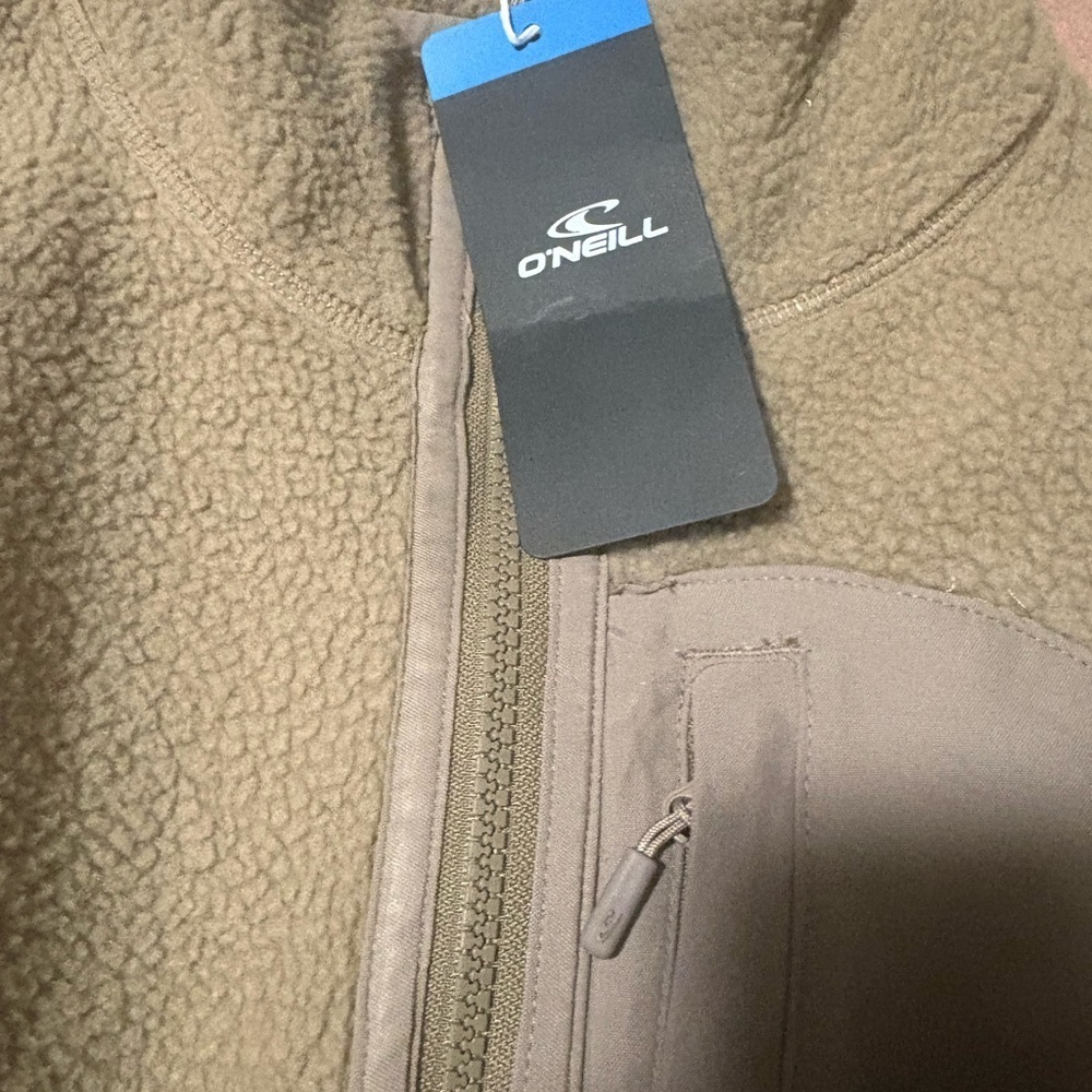 O'Neill Beige Zip-Up Fleece - Picture 7 of 8